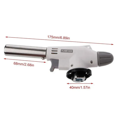 Butane Burner Flame Camping Baking Barbecue Gas Torch Fire Maker Lighter Metal Flame Gun Welding Torch Heater for Outdoor Cookin
